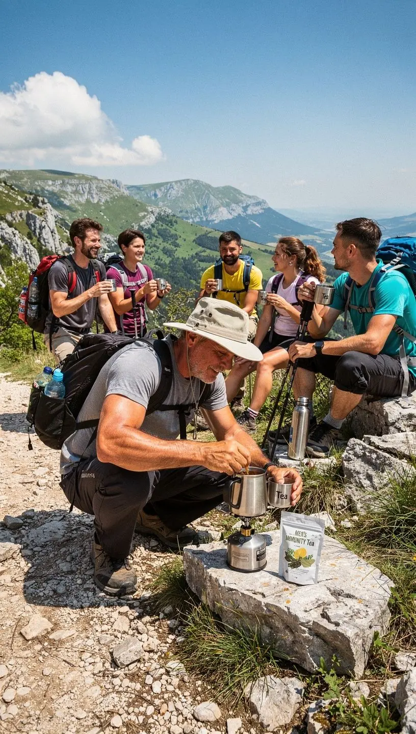 Paket čaja s informacijom o sastojcima i prednostima